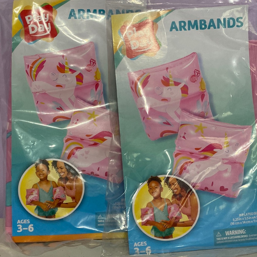 New girls unicorn swim arm bands